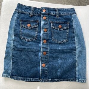 Madewell denim mini skirt